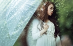 雨中女孩唯美壁纸