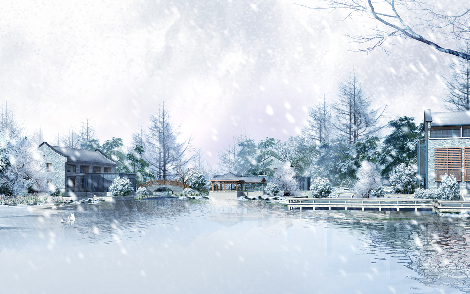 白雪皑皑的景色壁纸